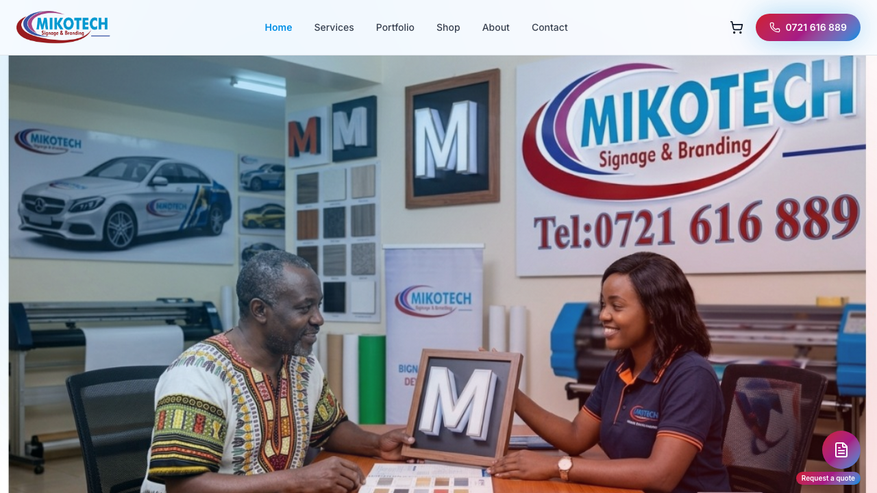 Mikotech Signage & Branding website — 3D Signs, Fabrication & Vehicle Wraps